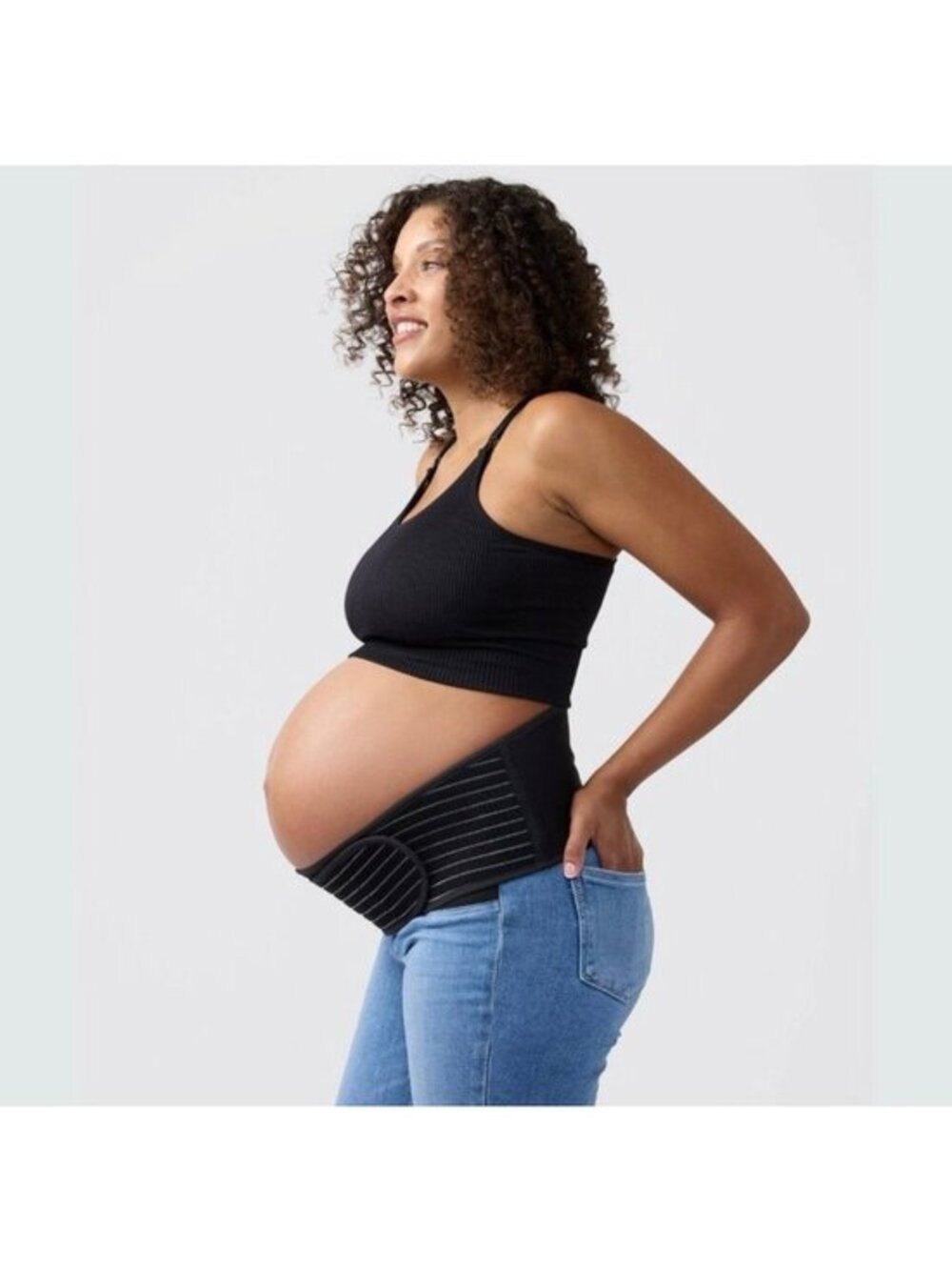 Isabel Maternity Black Pregnancy support Belt Belly Band Size Small Medium S/M